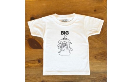 2人兄弟姉妹でおそろい/ハンバーガー SMALL×BIG プリント/ Tシャツ2枚組ギフトセット【出産祝い・誕生日・ギフト・プレゼント】 80cm×100cm