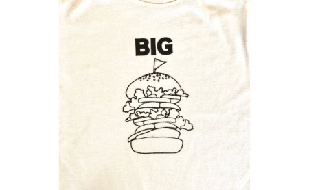 2人兄弟姉妹でおそろい/ハンバーガー SMALL×BIG プリント/ Tシャツ2枚組ギフトセット【出産祝い・誕生日・ギフト・プレゼント】 80cm×140cm