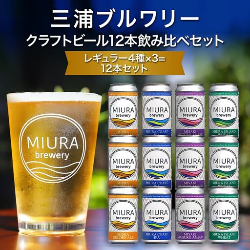 【 三浦ブルワリー 】 クラフトビール 12本飲み比べセット M110-001-03 アルコール ビール