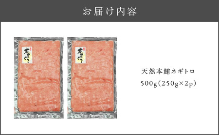 天然 本鮪 ネギトロ 250g×2パック M007-005 冷凍 マグロ