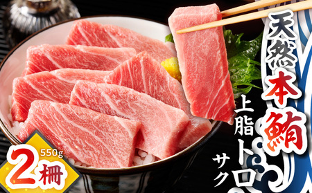 天然 本鮪 上脂 トロ サク（ 2柵 ） M081-004-02 冷凍 マグロ