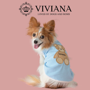 犬 服 ドッグウェア「VIVIANA」ベアタンクトップ（LirhtBlue）|犬用 服 ペット犬 ドッグ ペット用品 愛犬 ファッション 秦野 神奈川