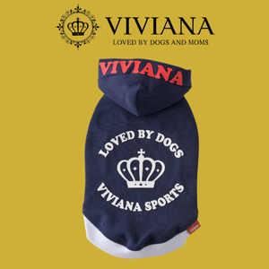 犬 服 ドッグウェア「VIVIANA」excel×VIVIANAコラボパーカー（Navy） |犬用 服 ペット犬 ドッグ ペット用品 愛犬 ファッション 秦野 神奈川