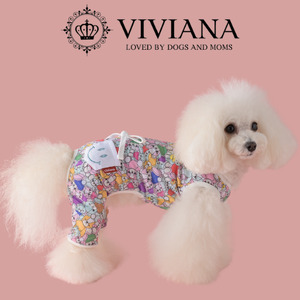 犬 服 ドッグウェア「VIVIANA」くま柄ロンパース　|犬用 服 ペット犬 ドッグ ペット用品 愛犬 ファッション 秦野 神奈川