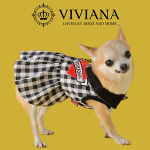 犬 服 ドッグウェア「VIVIANA」ギンガムチェックワンピース／ハート　|犬用 服 ペット犬 ドッグ ペット用品 愛犬 ファッション 秦野 神奈川