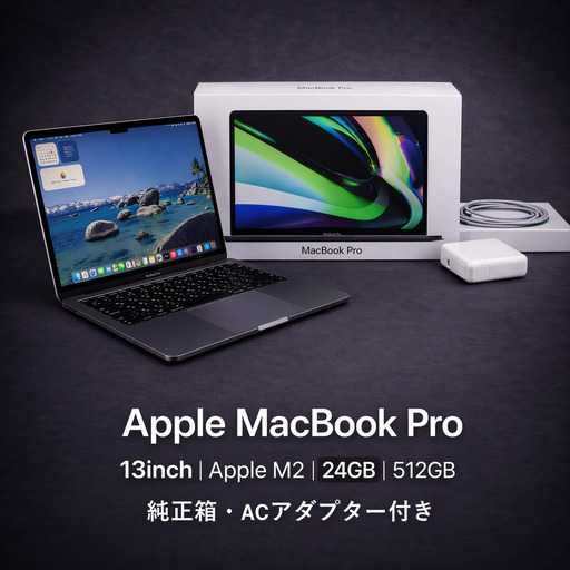 厳選整備済｜すぐ使える】MacBook Pro 13 M2 / 24G / 512G｜☆美品 