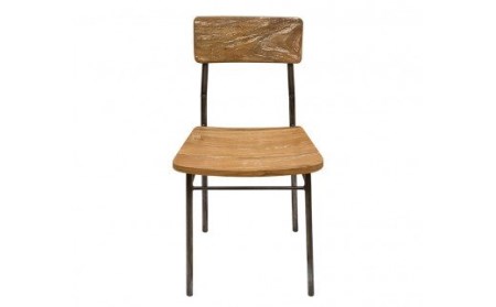 家具 椅子 gleam 古民家の古材鉄脚チェア(ホワイトウォッシュ) / 鉄足