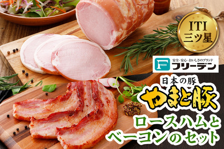 フリーデン やまと豚 ロースハムとベーコンのセット｜ロースハム ベーコン ベーコンブロック [0368]