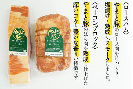 フリーデン やまと豚 ロースハムとベーコンのセット｜ロースハム ベーコン ベーコンブロック [0368]