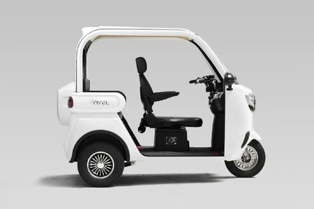 《電動トゥクトゥク》VIVEL (EV TRIKE) 3人乗り ST1500 ホワイト 航続65km｜ビベルトライク 電気トライク EVトゥクトゥク 電動乗り物 電動自動車 電気バイク [0538]