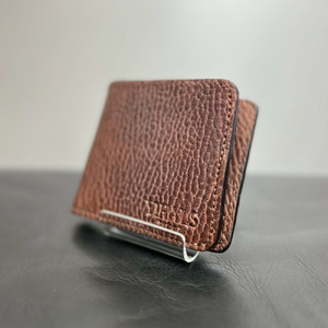 YIHALS ハンドメイド 鹿革 2つ折り財布 ネイビーブルー《靴屋が手掛ける革製品》｜イハレス レザー 革小物 [0640]