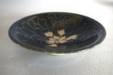 源太夫窯 和食器『丸皿』4枚 [黒][0970]