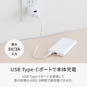 Owltech(オウルテック) 厚さ13.3mm 5000mAh 最大15W出力 USB Type-C入出力／USB Type-A出力 モバイルバッテリー OWL-LPB5013-BK ブラック