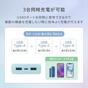 Owltech(オウルテック) Type-C 入力&出力対応で軽量196g 10000mAh 小型軽量モバイルバッテリー OWL-LPB10012-IB アイスミントブルー