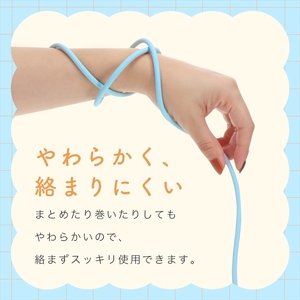 バイカラーケーブル USB-A to USB-C iPhone16e 16 15 Android各種 しなやか 絡まない データ転送 ケーブルバンド付 1m 全5色 2年保証 (MOT-BCECAC100) ピンクライラック 【 MOTTERU スマホケーブル 充電ケーブル ガジェット 海老名市 】