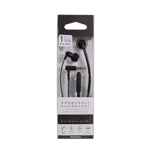 Owltech(オウルテック) ハンズフリー対応 　リモコン・マイク付 ステレオインナーイヤーイヤホン OWL-EPMC03-BK