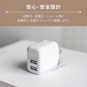 Owltech(オウルテック) 最大12W出力 USB Type-A×2 AC充電器 OWL-AC12WA2-RWH【 充電器 神奈川県 海老名市 】