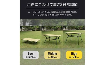 Owltech えび～にゃ印刷モデル 軽量・持ち運びもらくらく ライトフレームアルミテーブル EBN-LFTB01-BK ブラック【 神奈川県 海老名市 】