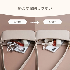 Owltech 柔らかく磁力でまとまる PD60W充電／データ転送 USB Type-C to USB Type-C マグネットシリコンケーブル OEC-CBM3CC10-IV アイボリー 【 ガジェット 海老名市 】