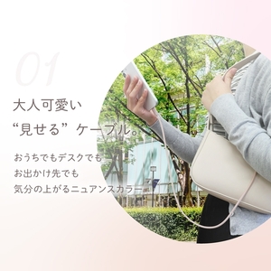 Owltech シースルー素材採用 耐屈曲5万回 急速充電3A/データ転送 USB Type-A to USB Type-C シリコンケーブル Mignonne(ミニョン) OWL-CBS1MINAC12-BL ベイビーブルー 【 ガジェット 海老名市 】