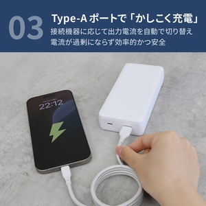 【ふるなびWEEK対象】Owltech 20000mAh 最大PD30W対応 USB Type-C入出力/USB Type-A出力 モバイルバッテリー OWL-LPB20016-WH FN-Limited-PR