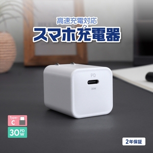 Owltech(オウルテック) 最大PD30W出力 GaN採用 USB Type-C×1 AC充電器 OWL-APD30C1GB-WH ホワイト【 神奈川県 海老名市 】