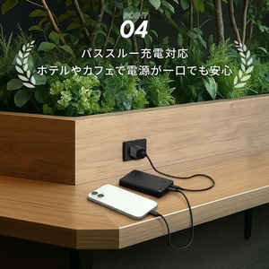 Owltech(オウルテック) 10000mAh 最大PD20W出力対応 USB Type-C入出力／USB Type-A出力 モバイルバッテリー OWL-LPB10028-BK ブラック【 神奈川県 海老名市 】