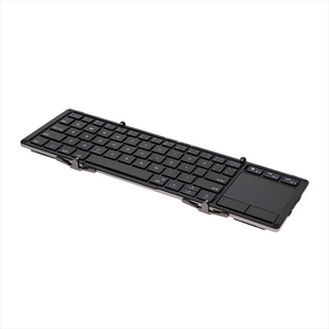 折り畳み式 Bluetoothキーボード 英語配列63キー タッチパッド付き OWL-BTKB6301TP-BKGY