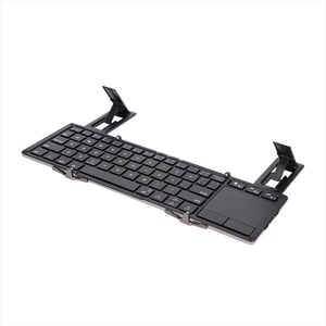 折り畳み式 Bluetoothキーボード 英語配列63キー タッチパッド付き OWL-BTKB6301TP-BKGY