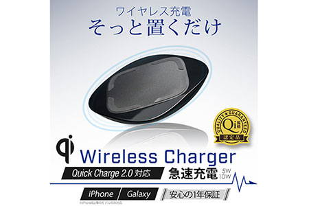 置くだけで急速充電可能!
