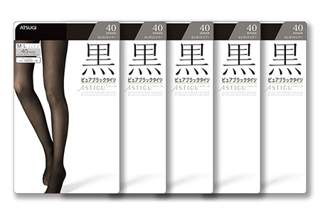 【黒】40Dタイツ 5足セット ( サイズ:M~L )
