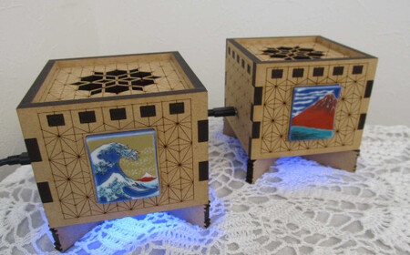 えあコロ(光触媒空気清浄機)／陶磁器（赤富士と波）