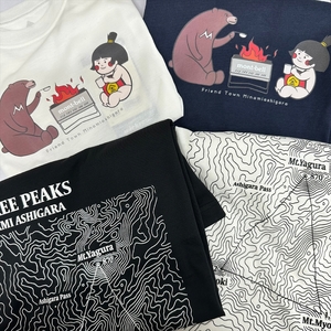 モンベルTシャツ 南足柄市オリジナルデザイン(等高線)<ブラック/XL>【 神奈川県 南足柄市 】