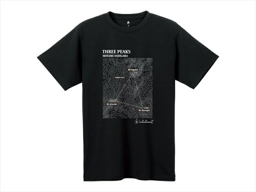 モンベルTシャツ 南足柄市オリジナルデザイン（等高線）＜ブラック/M＞【 神奈川県 南足柄市 】