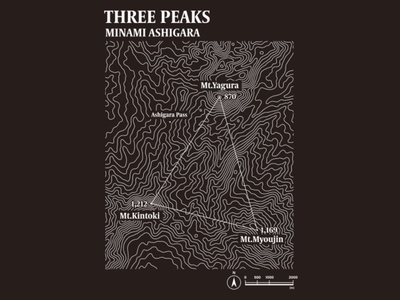 モンベルTシャツ 南足柄市オリジナルデザイン（等高線）＜ブラック/L＞【 神奈川県 南足柄市 】