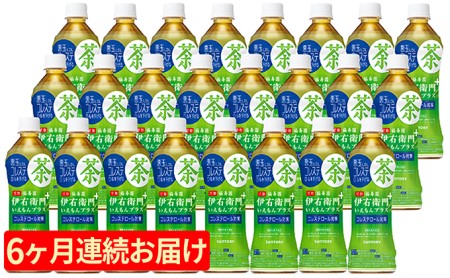 【6ヶ月定期便】サントリー伊右衛門 プラスコレステロール500ml×24本