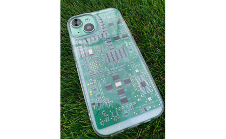 kibanスマホカバー 部品搭載仕様 プリント基板 スマホケース スマホカバー スマホアクセサリー 耐熱性 スマートフォン PC iPhone XR  緑