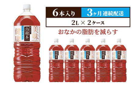 定期便 3ヶ月 サントリー烏龍茶OTPP（機能性表示食品）2L×6本 2箱 ペットボトル