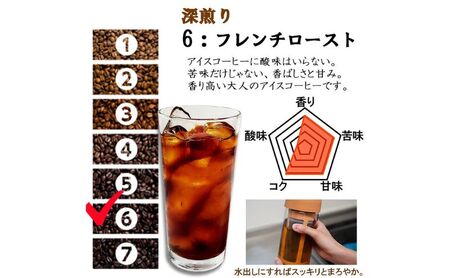 コーヒー 珈琲豆/アイスコーヒーブレンド200g（豆）6番 自家焙煎 焙煎 珈琲 コーヒー豆 フレンチロースト アイスコーヒー ブラジル インドネシア コロンビア 綾瀬市 神奈川県