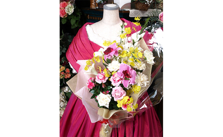 世界に一つだけのオーダーメイドフラワー あーとみゆき 枯れないお花 (造花・アーティフィシャルフラワー) の花束をオーダーするチケット 33,000円分 花材 資材 送料込み