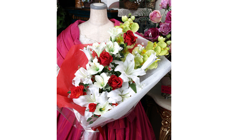 世界に一つだけのオーダーメイドフラワー あーとみゆき 枯れないお花 (造花・アーティフィシャルフラワー) の花束をオーダーするチケット 33,000円分 花材 資材 送料込み