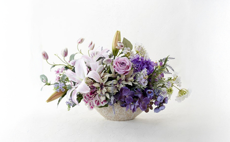 世界に一つだけのオーダーメイドフラワー あーとみゆき 枯れないお花（造花・アーティフィシャルフラワー）で作るフラワーアレンジメントをフルオーダーするチケット　55,000円分 花材 資材 送料込み