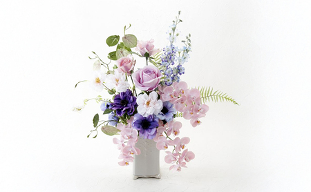 世界に一つだけのオーダーメイドフラワー あーとみゆき 枯れないお花（造花・アーティフィシャルフラワー）で作るフラワーアレンジメントをフルオーダーするチケット　55,000円分 花材 資材 送料込み