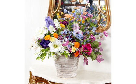 世界に一つだけのオーダーメイドフラワー あーとみゆき 枯れないお花（造花・アーティフィシャルフラワー）で作るフラワーアレンジメントをフルオーダーするチケット　82,500円分 花材 資材 送料込み