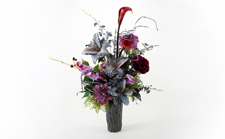 世界に一つだけのオーダーメイドフラワー あーとみゆき 枯れないお花(造花・アーティフィシャルフラワー)で作るフラワーアレンジメントをフルオーダーするチケット 137,500円分 花材 資材 送料込み