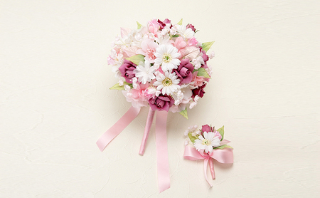 あーとみゆき 枯れないお花（造花・アーティフィシャルフラワー）で世界に一つだけのウェディングブーケを作るワークショップチケット 結婚式 ラウンドブーケ オーバルブーケ 花材 資材 レッスン料込