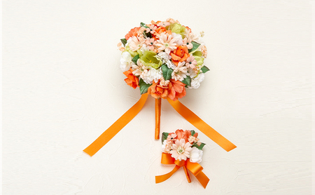 あーとみゆき 枯れないお花（造花・アーティフィシャルフラワー）で世界に一つだけのウェディングブーケを作るワークショップチケット 結婚式 ラウンドブーケ オーバルブーケ 花材 資材 レッスン料込