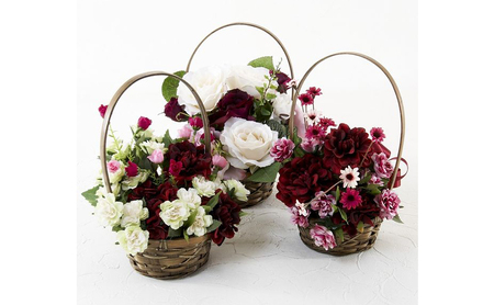 あーとみゆき 枯れないお花（造花・アーティフィシャルフラワー）で作るフラワーアレンジメント体験チケット 花材 資材 レッスン料込