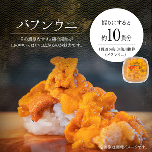 【2026年夏!新岡商店より発送】塩水バフンウニ(100g)【銀座の高級寿司店御用達】 塩水ウニ発祥の地 高級ウニ 高級雲丹 高級うに バフンウニ 赤うに 赤ウニ 目利き 北海道産ウニ 余市産ウニ _Y037-0340