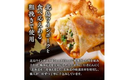 北島ワインポークを味わう 粗挽きギョーザ 行者にんにく入り（1袋20ケ入り）_Y132-0001